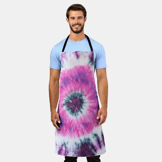 gefärbte Krawatte auf Baumwollgewebe abstrac handg Schürze (Getragen)