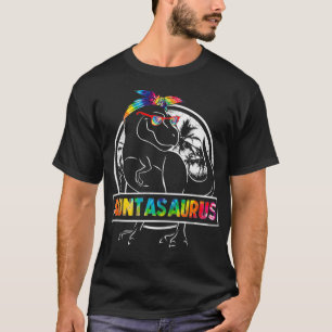 Gefärbte Krawatte Auntasaurus Tante Dinosaur Mutte T-Shirt