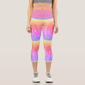 Gefärbte Krawatte aus Baumwolle Hochgebranntes Cap Capri Leggings (Vorderseite)