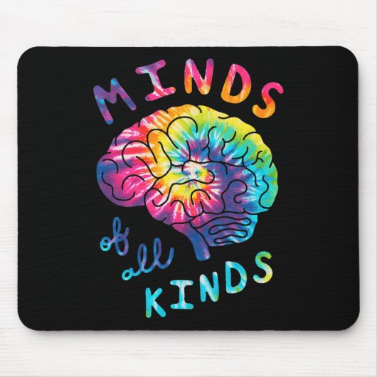 Gefärbte Krawatte Autismus aller Art Mousepad (Vorne)