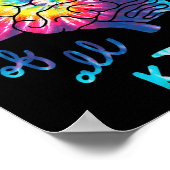 Gefärbte Krawatte Autismus aller Art Poster (Ecke)