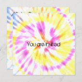 Gefärbte Krawatte Baby Shower lädt ein Einladung (Vorne/Hinten)