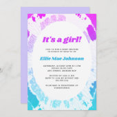 Gefärbte Krawatte Babydusche Es ist eine Einladung (Vorne/Hinten)