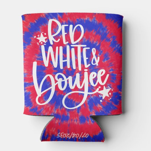 Gefärbte Krawatte Bachelorette Dosenkühler (Rückseite)