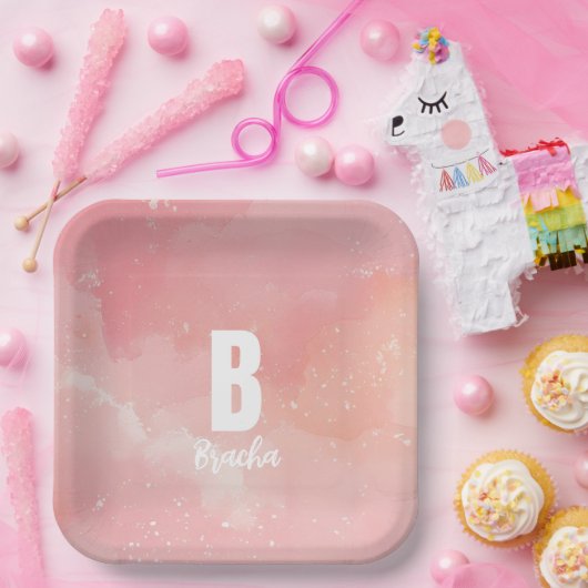 Gefärbte Krawatte bas mitzva Geburtstag Pappteller (Party)