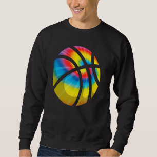 Gefärbte Krawatte Basketball Niedlich Trippy Hippy Sweatshirt