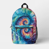 Gefärbte Krawatte Bedruckter Rucksack (Vorderseite)