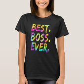 Gefärbte Krawatte Best Boss je Boss's Day Frauen M T-Shirt (Vorderseite)