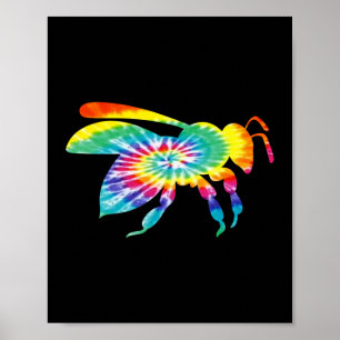 Gefärbte Krawatte Bienenkäfer Honey Bee Poster
