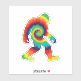 Gefärbte Krawatte Bigfoot Aufkleber