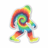 Gefärbte Krawatte Bigfoot Aufkleber (Vorderseite)