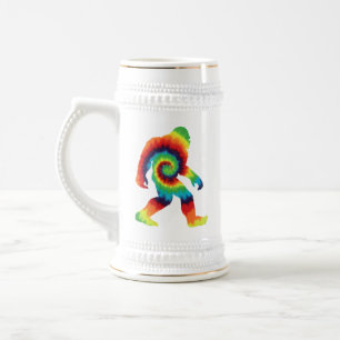 Gefärbte Krawatte Bigfoot Bierglas