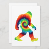 Gefärbte Krawatte Bigfoot Einladung (Vorne/Hinten)