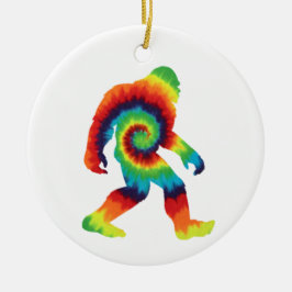 Gefärbte Krawatte Bigfoot Keramik Ornament