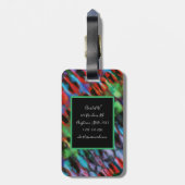 Gefärbte Krawatte Black Diagonal Gepäckanhänger (Rückseite vertikal)