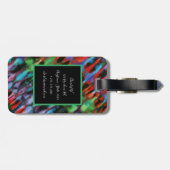 Gefärbte Krawatte Black Diagonal Gepäckanhänger (Rückseite horizontal)