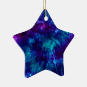 Gefärbte Krawatte/Blau und Grün Keramik Ornament (Rechts)