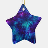 Gefärbte Krawatte/Blau und Grün Keramik Ornament (Links)