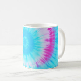 Gefärbte Krawatte Blau und Rosa Kaffeetasse
