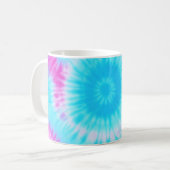 Gefärbte Krawatte Blau und Rosa Kaffeetasse (Vorderseite Links)