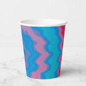 Gefärbte Krawatte blau wirbelndes trendiges Retrom Pappbecher (Rückseite)