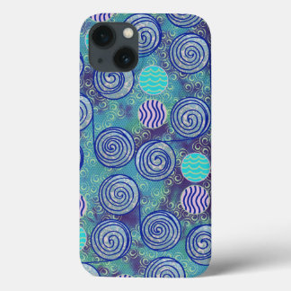Gefärbte Krawatte Blue Circles Pattern Case-Mate iPhone Hülle