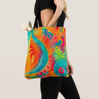 Gefärbte Krawatte Boho Hippy 60er Peace Tasche