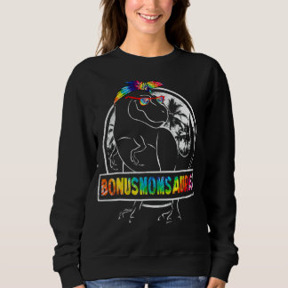 Gefärbte Krawatte Bonusmomsaurus Bonus Mama Dinosa Sweatshirt