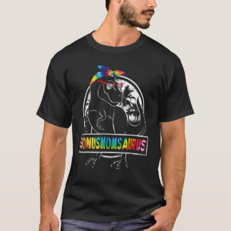 Gefärbte Krawatte Bonusmomsaurus Bonus Mama Dinosa T-Shirt