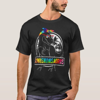 Gefärbte Krawatte Bonusmomsaurus Bonus Mama Dinosa T-Shirt