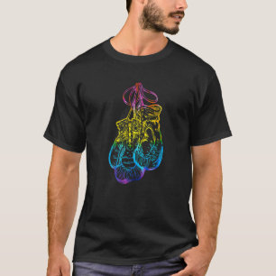 Gefärbte Krawatte Boxhandschuhe Boxer Kämpfe Männe T-Shirt