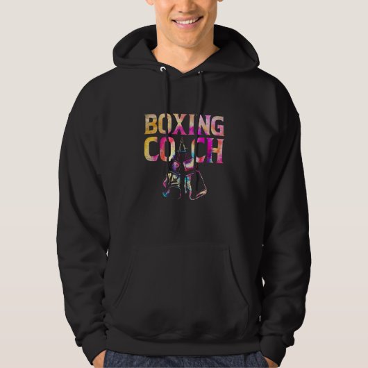 Gefärbte Krawatte Boxing Coach Gloves Boxer Fighte Hoodie (Vorderseite)
