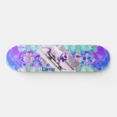 Gefärbte Krawatte Bulldog Blue Lila Skateboard (Horizontal)