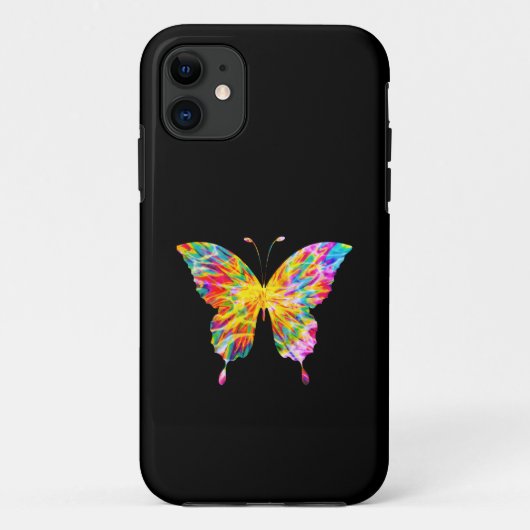 GEFÄRBTE KRAWATTE BUTTERFLY Case-Mate iPhone HÜLLE (Rückseite)