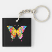 GEFÄRBTE KRAWATTE BUTTERFLY SCHLÜSSELANHÄNGER (Rückseite)