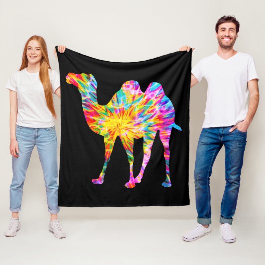 GEFÄRBTE KRAWATTE CAMEL FLEECEDECKE (Beispiel)