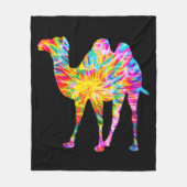 GEFÄRBTE KRAWATTE CAMEL FLEECEDECKE (Vorderseite)