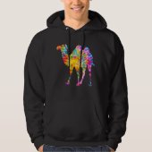 GEFÄRBTE KRAWATTE CAMEL HOODIE (Vorderseite)