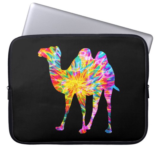 GEFÄRBTE KRAWATTE CAMEL LAPTOPSCHUTZHÜLLE (Vorderseite)