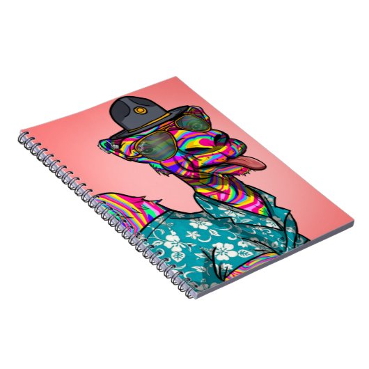 Gefärbte Krawatte Camel Notebook Notizblock (Rechte Seite)