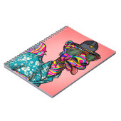 Gefärbte Krawatte Camel Notebook Notizblock (Linke Seite)