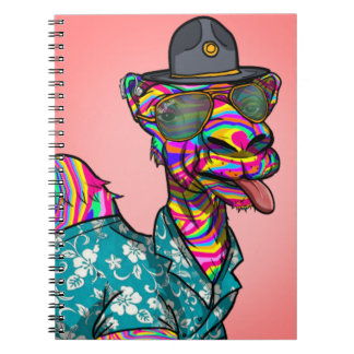 Gefärbte Krawatte Camel Notebook Notizblock