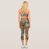 Gefärbte Krawatte Capri Leggings (Rückseite)
