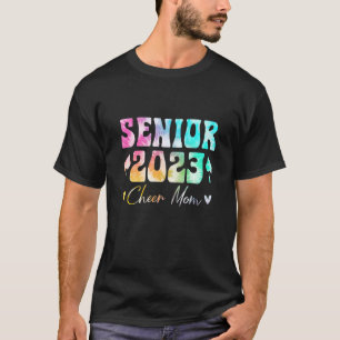 Gefärbte Krawatte Cheer Mama Senior 2023 stolze Mu T-Shirt