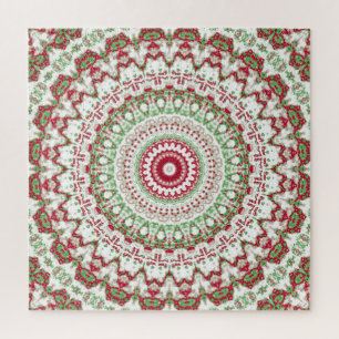 Gefärbte Krawatte Christmas Mandala Puzzle