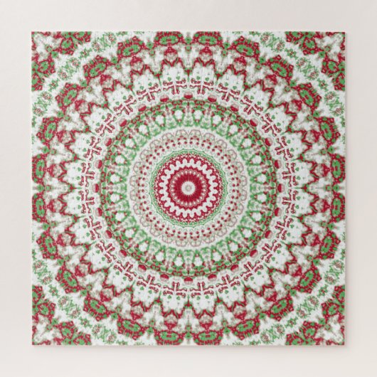 Gefärbte Krawatte Christmas Mandala Puzzle (Vertikal)