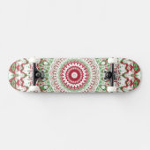 Gefärbte Krawatte Christmas Mandala Skateboard (Horizontal)