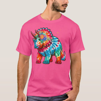Gefärbte Krawatte Color Triceratops Krawatte Dyed T-Shirt