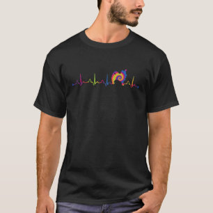 Gefärbte Krawatte Colorful Long Coat Chihuahua Hea T-Shirt