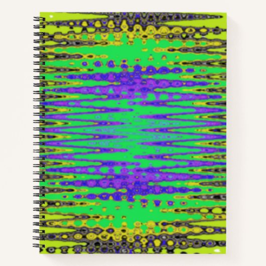 Gefärbte Krawatte cooles Design auf Spiral Noteboo Notizblock (Vorderseite)